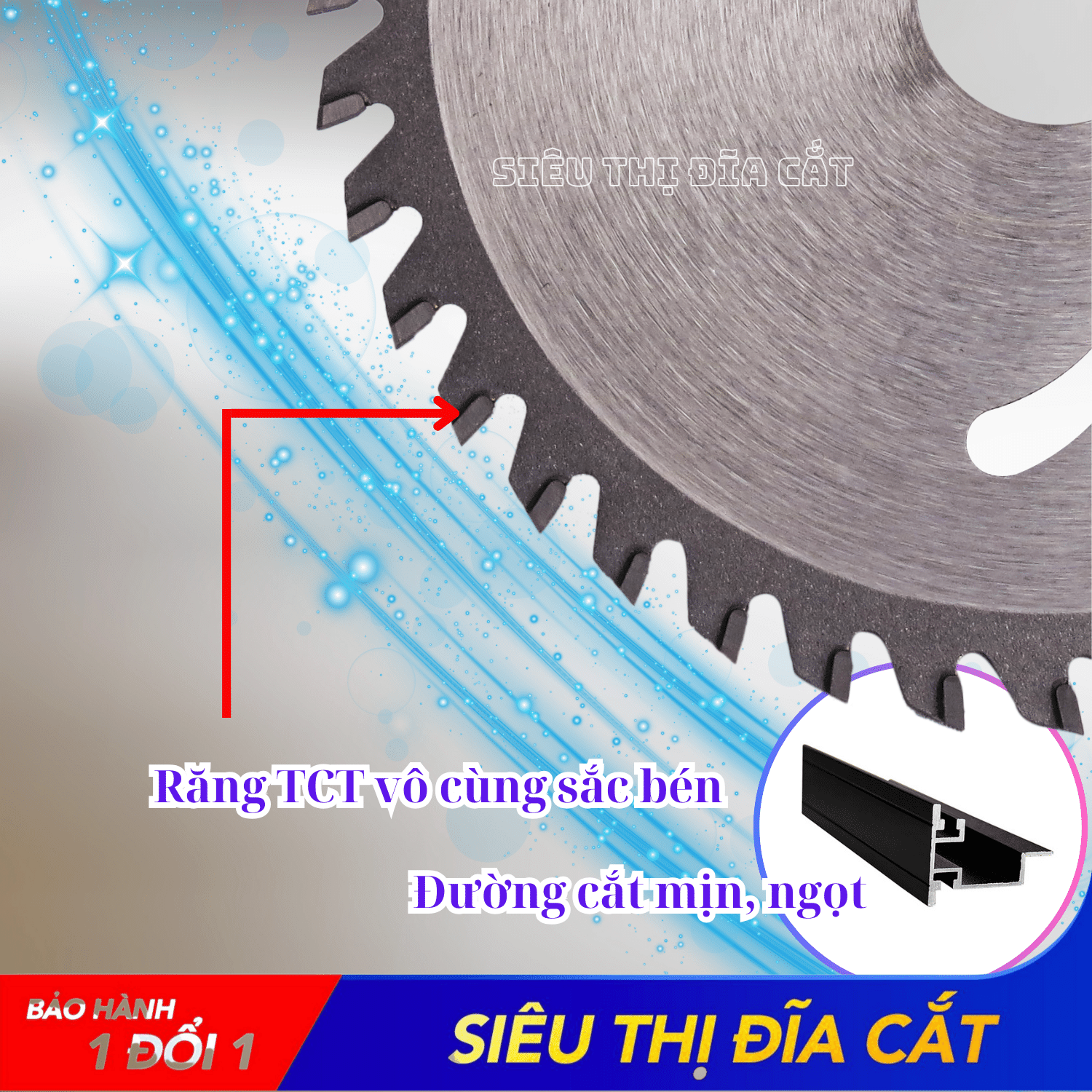 Lưỡi Cắt Nhôm Cao Cấp KINGTOM 100-40 Răng - Cắt Nhôm Siêu Mịn