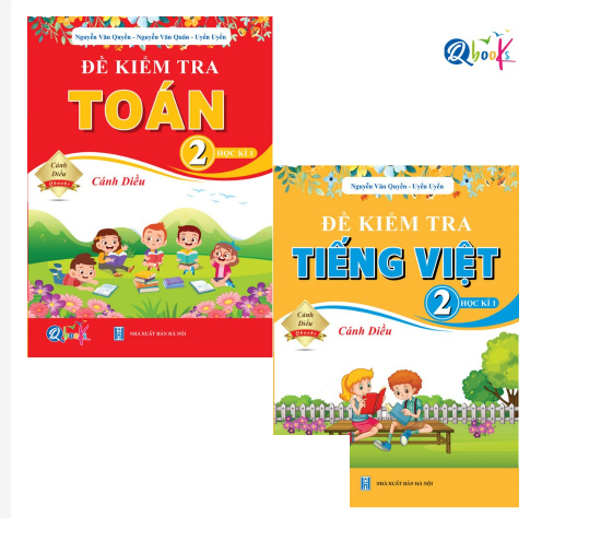 Sách - Combo Đề Kiểm Tra Toán và Tiếng Việt Lớp 2 - Cánh Diều - Học Kì 1 (2 cuốn)