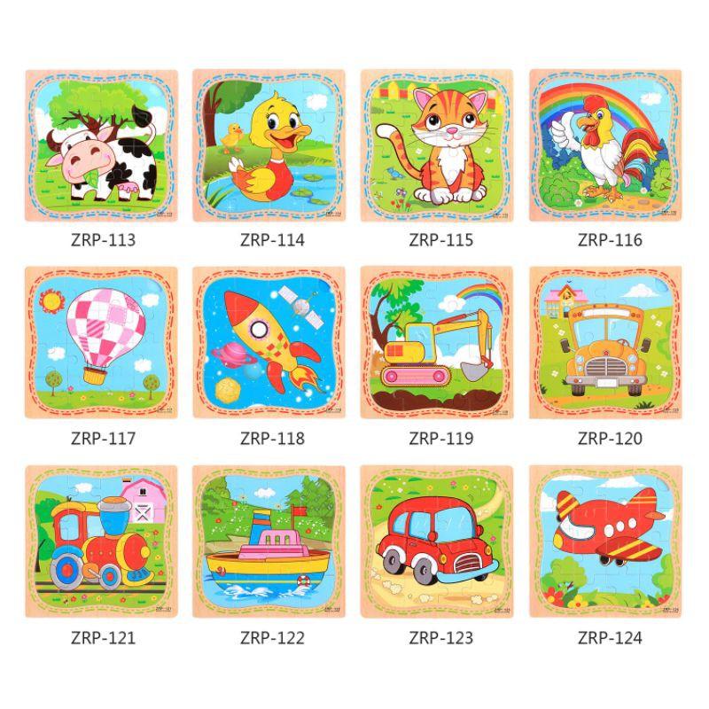 Bảng ghép hình 16 mảnh nhiều mẫu cho bé