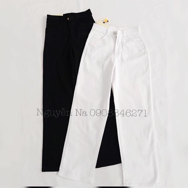 Quần Jeans ống rộng dáng dài gấp lai- hình thật chính chủ