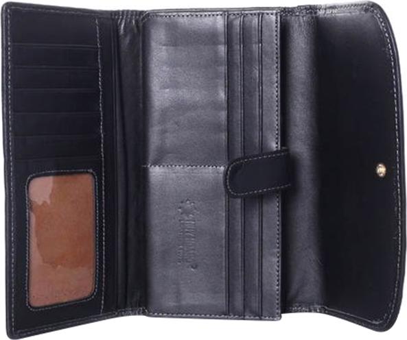 Ví Nữ Da Trăn Huy Hoàng HT3302 (19 x 11 cm) - Đen