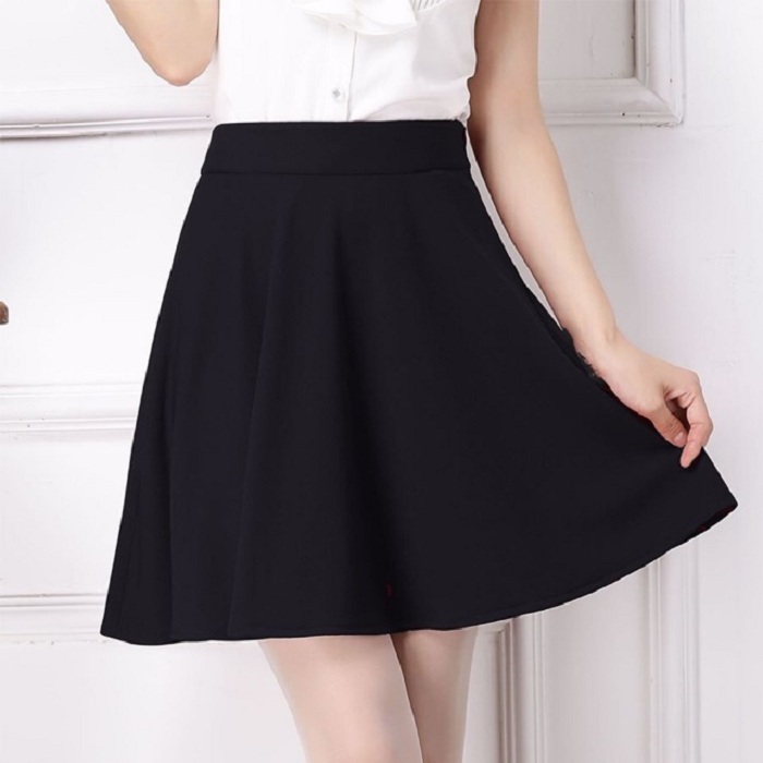 Chân váy xòe đầu gối cho dáng đẹp xinh