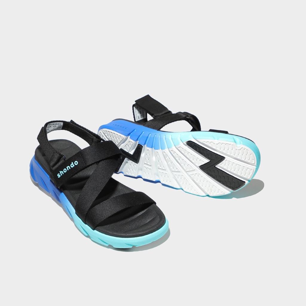 Giày Sandal Shondo F6 sport ombre đế 2 màu xanh dương - xanh dương nhạt F6S3310 Unisex