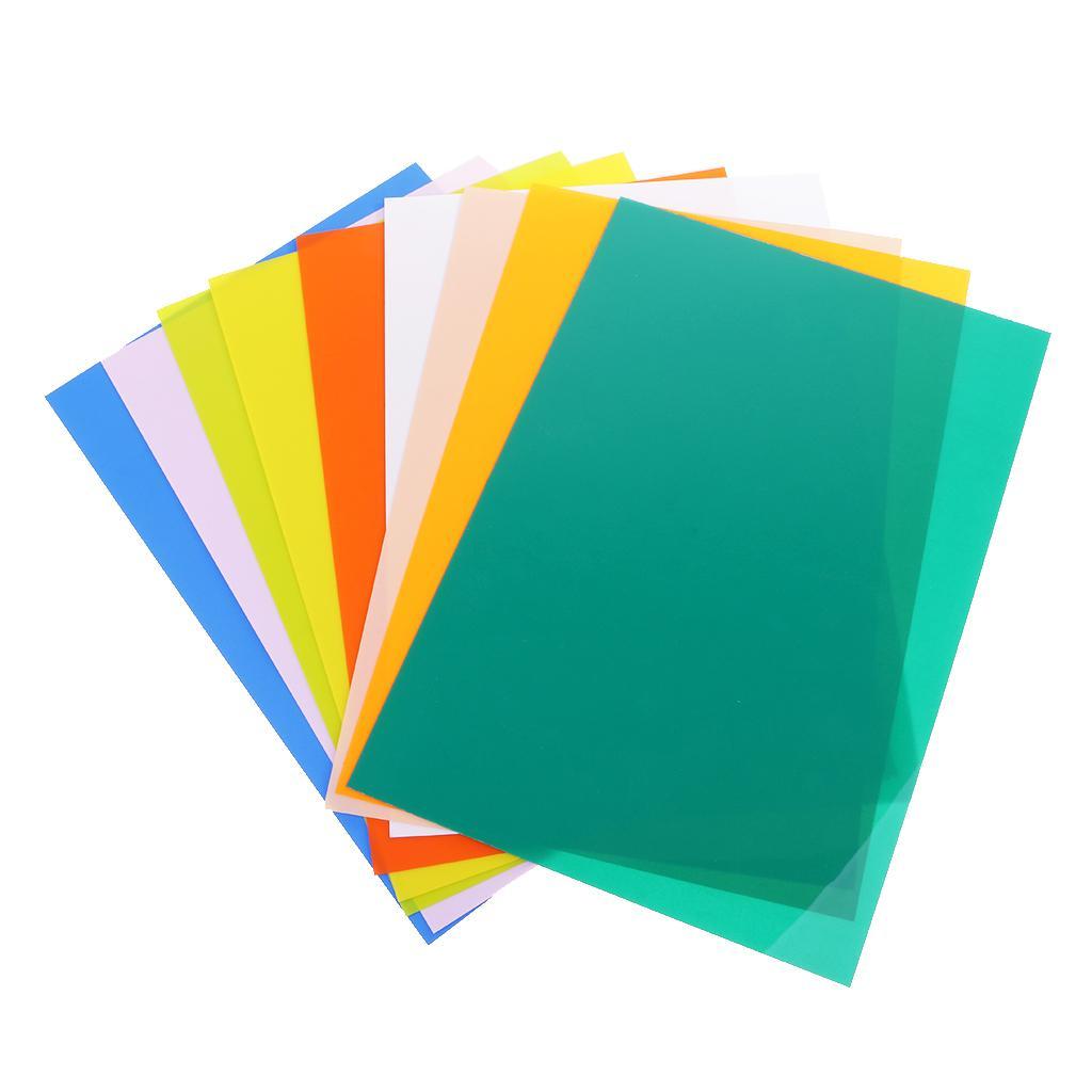 10 Pieces Colorful Heat Shrinkable Paper Shrink Film Paper Sheets for DIY Hanging Charms Jewelry