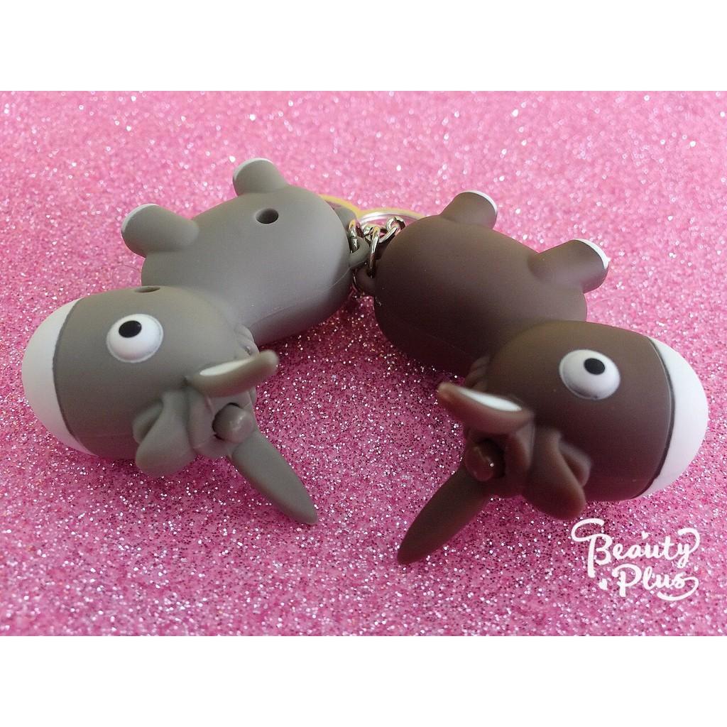 Móc khóa gắn chìa khóa hình con lừa phát sáng đèn led có nhạc-Móc khóa gắn đèn LED phát sáng hình chú lừa dễ thương