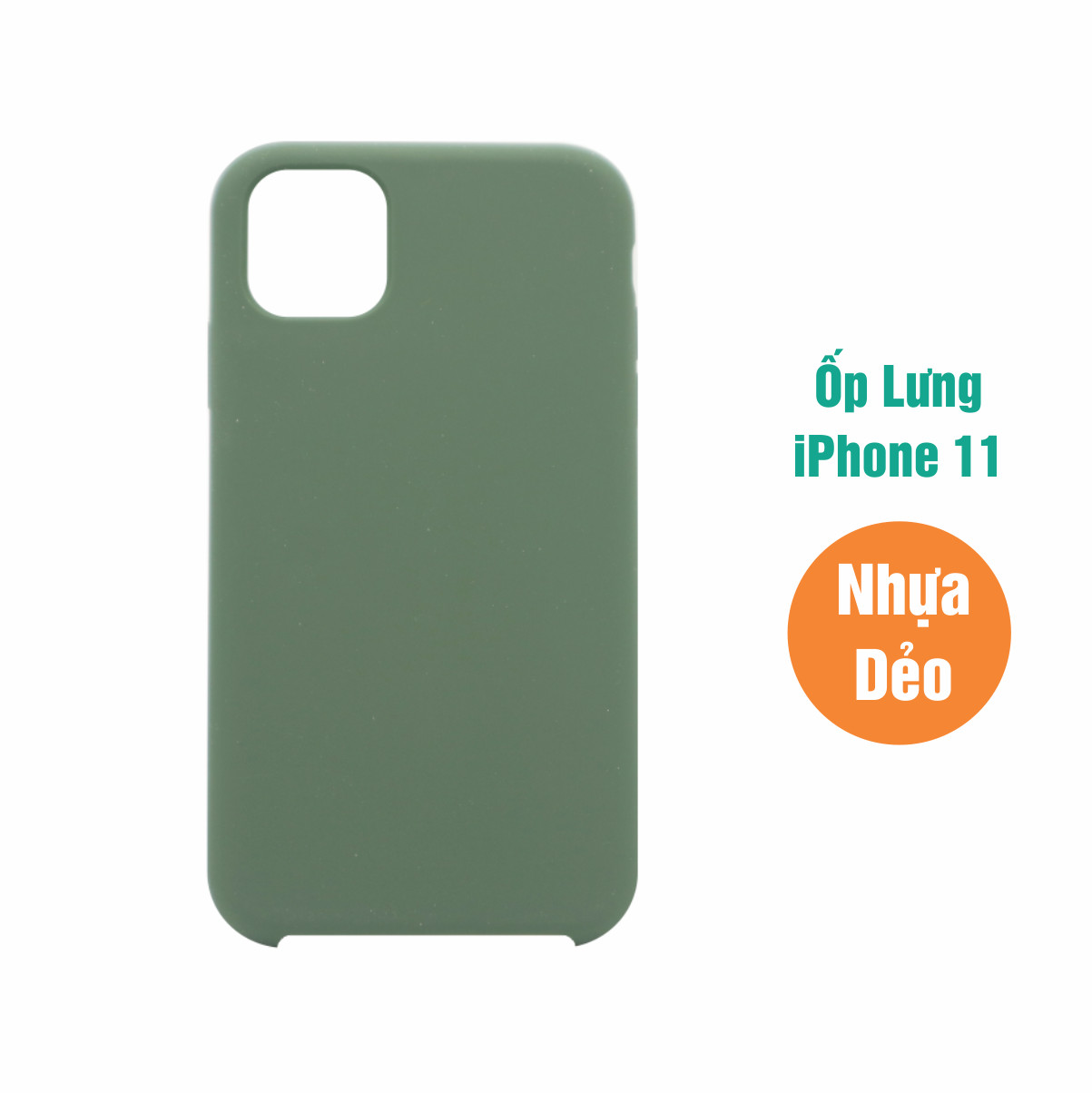 Ốp Lưng iPhone 11 Nhựa Dẻo Liquid Silicone Skin Case Buff - Xanh đậm - Hàng Chính Hãng