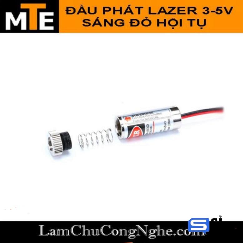 Đầu phát tia laze 3-5V 5mW - Module laser sáng đỏ hội tụ 12mm có điều chỉnh tiêu cự