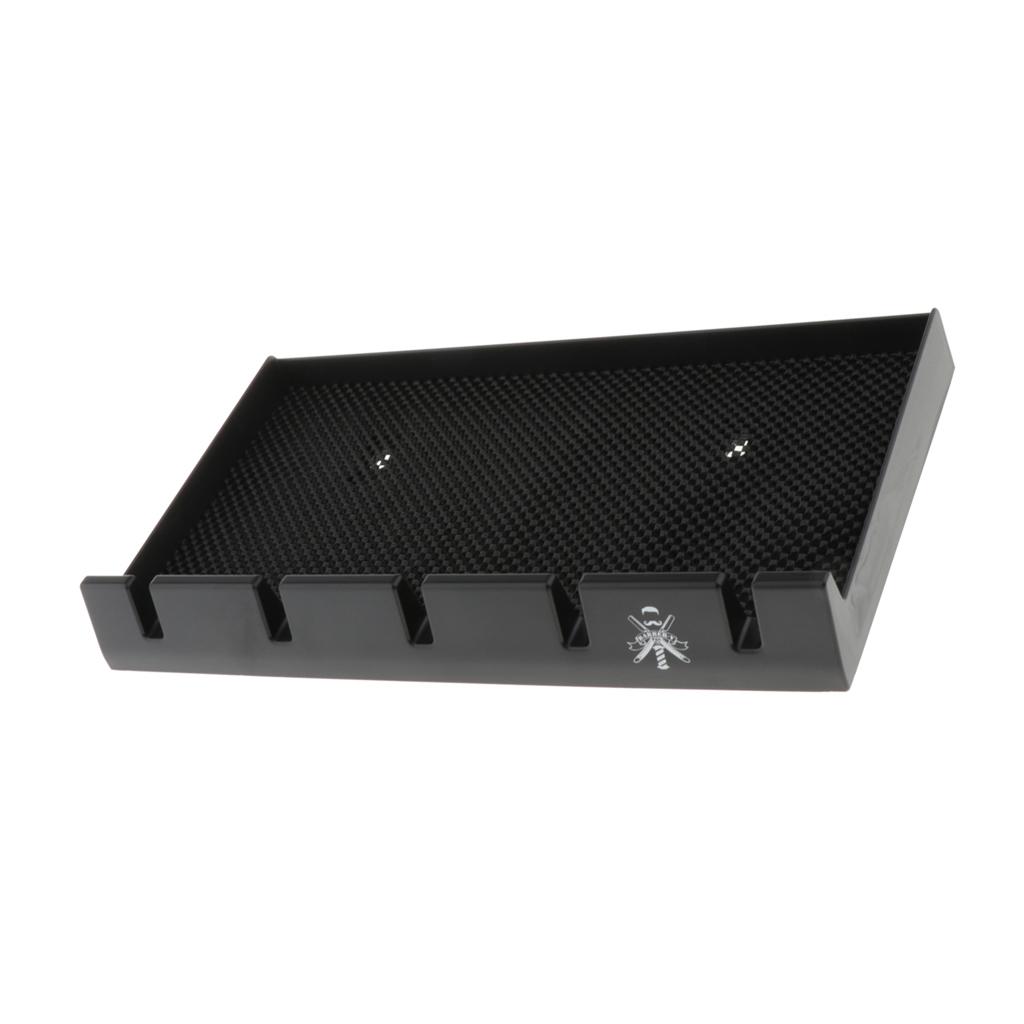 4/5 Spaces Barber  Tray Anti-slip Brush Curler Organizer Holder Stand