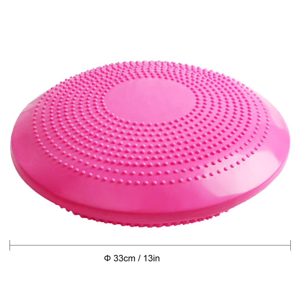 Đĩa cân bằng tập Yoga 33CM có ống bơm bằng PVC chất lượng cao, chống trượt và chống nứt