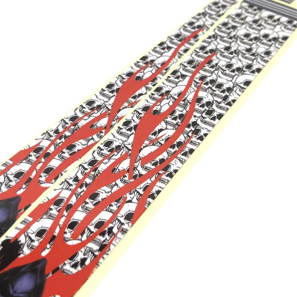 12 Pieces Durable Archery Arrow Stickers Wraps  Skull and Red