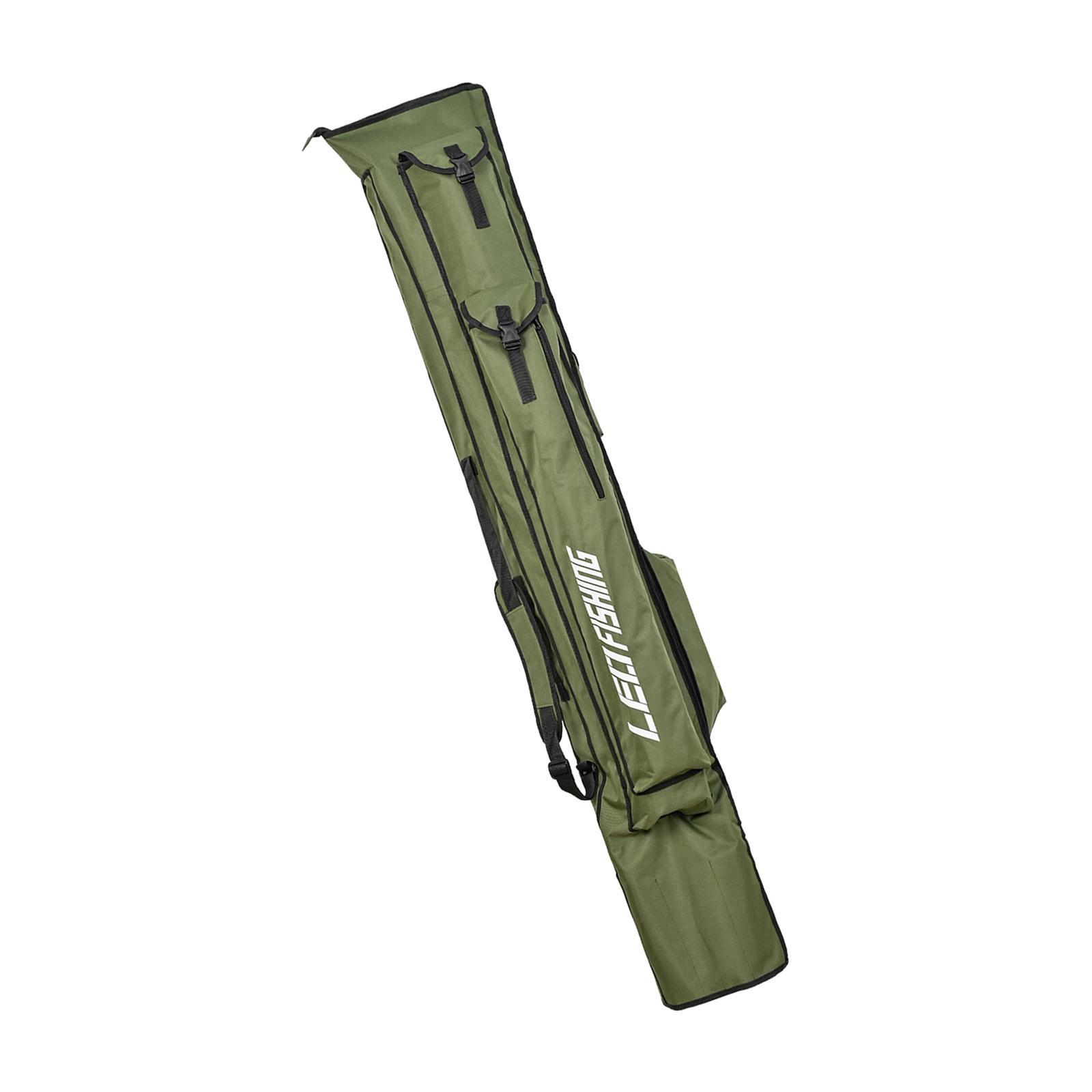 Fishing Rod Case Oxford Cloth Fishing Bag Portable Folding Fishing Rod Reel Tackle Tool Carry Case Carrier Travel Bag