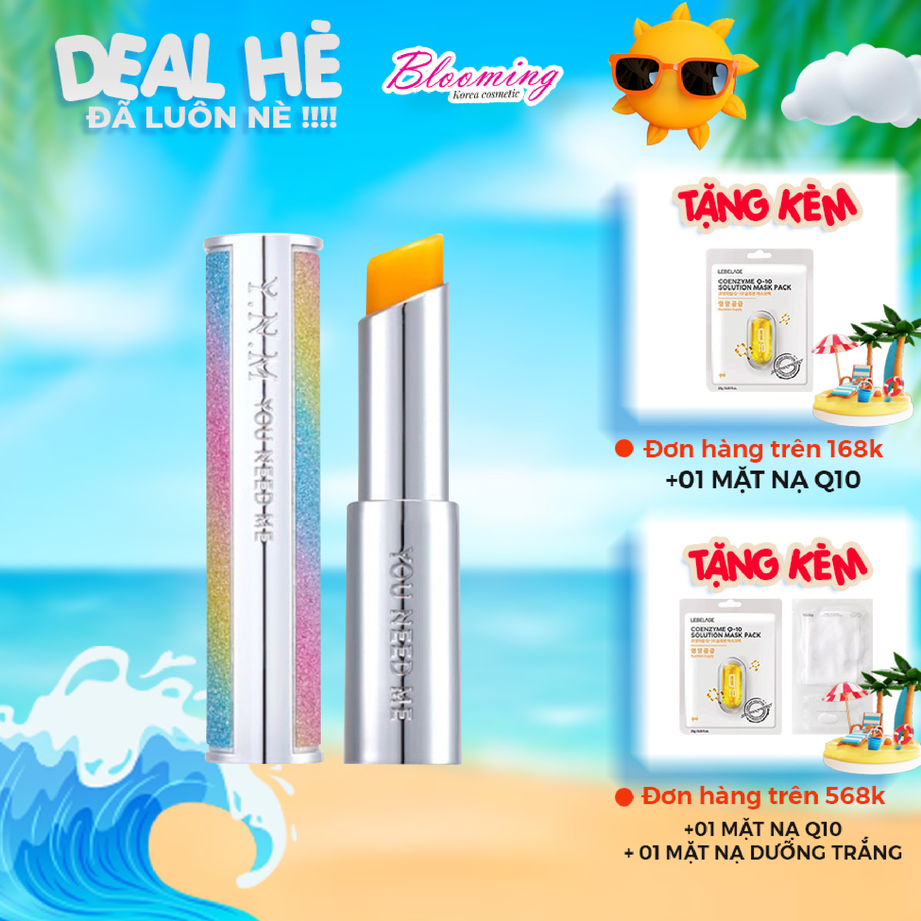 Son Dưỡng Mềm Môi, Hết Thâm, Đổi Màu YNM Rainbow Honey Lip 3g