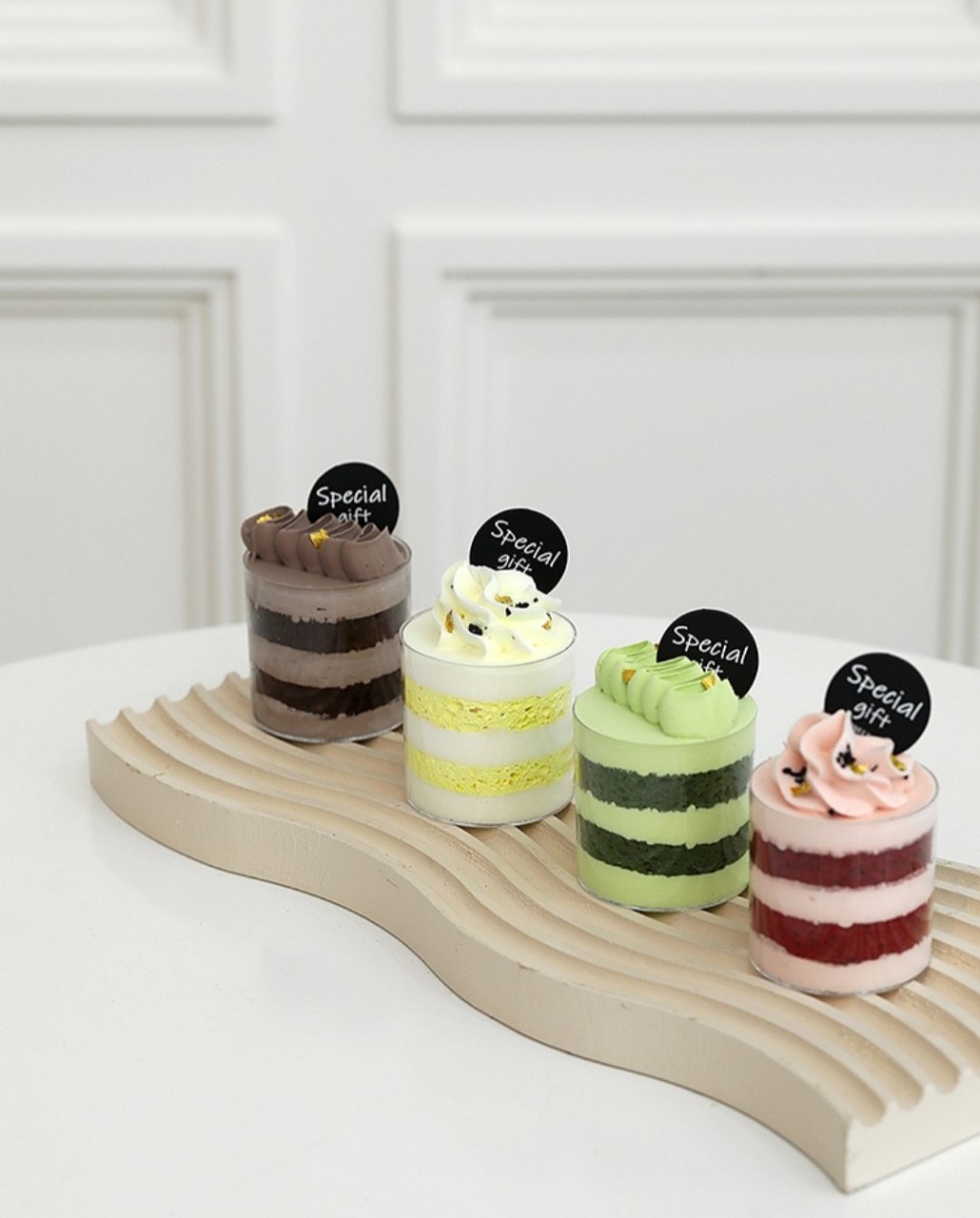 50 Ly panna cotta tròn LC-86, mousse nhỏ, tiramisu tráng miệng tiệc trà, bánh ngọt, cưới hỏi