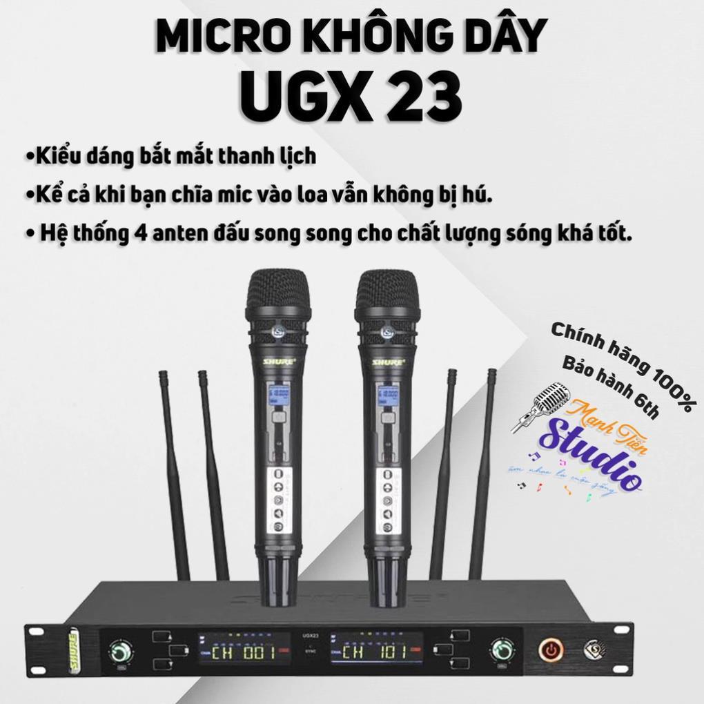 Micro karaoke không dây UGX 23 phiên bản 2020 hàng chuẩn 4 râu