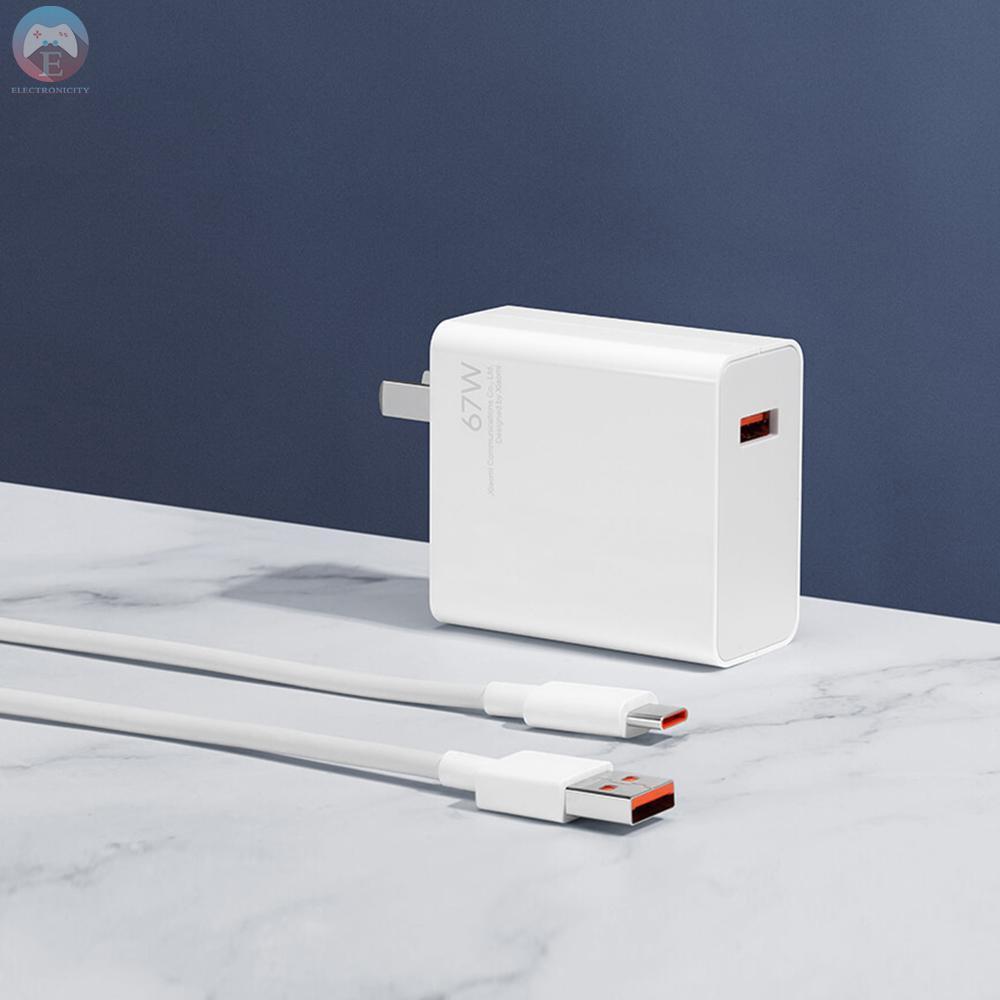 Củ Sạc Nhanh Xiaomi 67W 6A Cổng USB Type C Kèm Khối Sạc USB-A Chuyên Dụng Cho Laptop Xiaomi