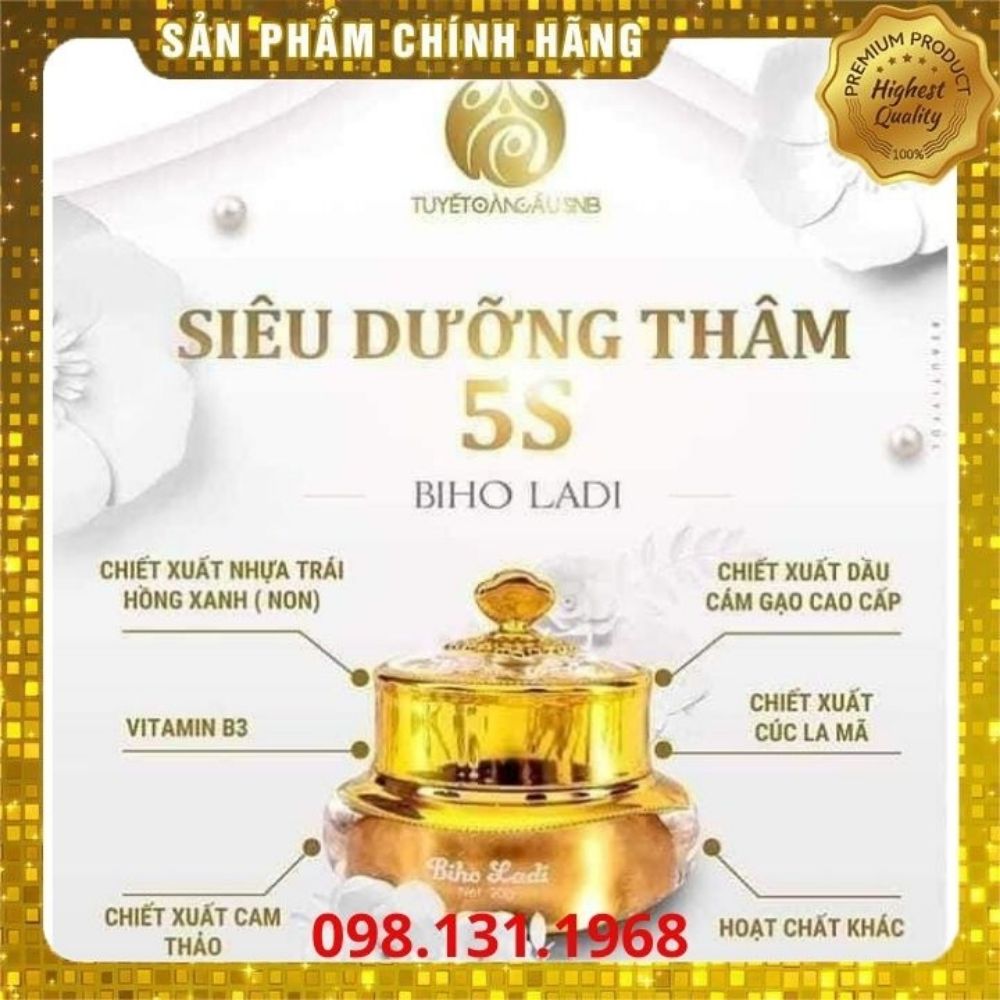 [CHÍNH HÃNG] SIÊU DƯỠNG THÂM 5S BIHO LADI - ĐÁNH BAY MỌI VẾT THÂM NÁCH, BẸN, THÂM MÔNG, BIKINI, BỤNG, ĐẦU GỐI, CÙI CHỎ