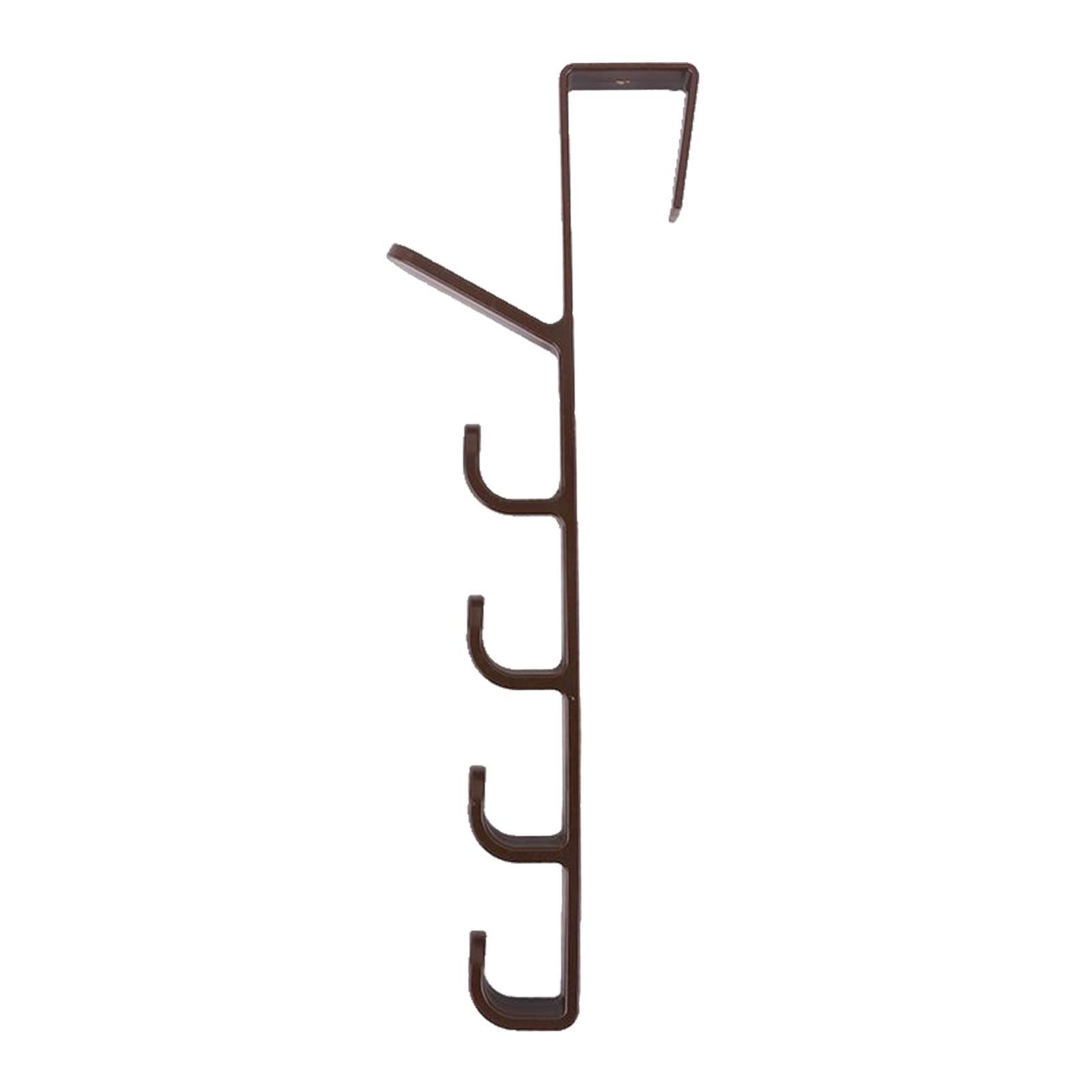 Door Hook with 5 Hooks Behind The Door for Hanging Clothes Kitchen Bathroom