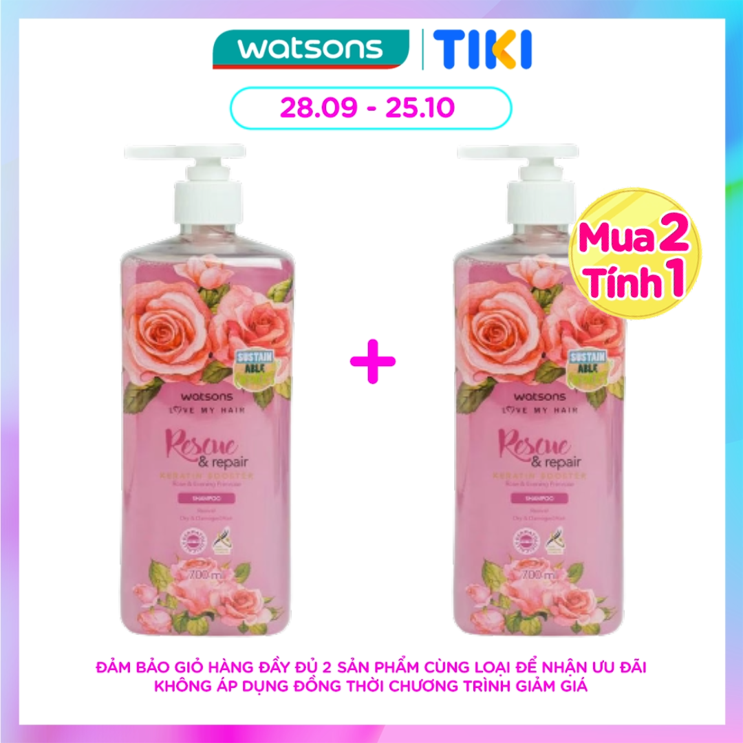 Dầu Gội Watsons Rose Evening Primrose Shampoo 700ml