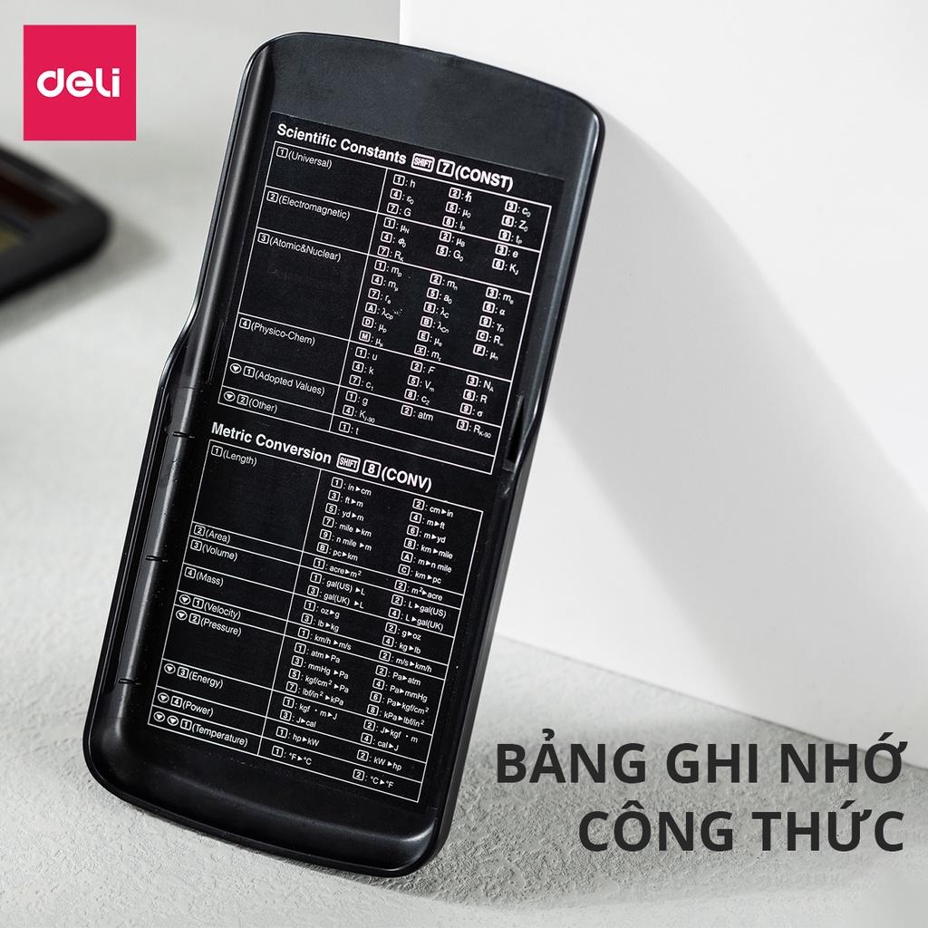 Máy tính cầm tay học sinh Deli CD580VN mới nhất cho học sinh cấp 2 3 chuyên dụng mang vào phòng thi, bảo hành 5 năm