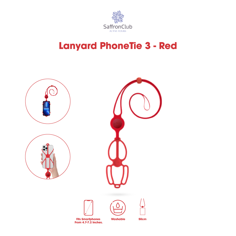 Lanyard PhoneTie 3 hàng chính hãng Bone - Màu Đen