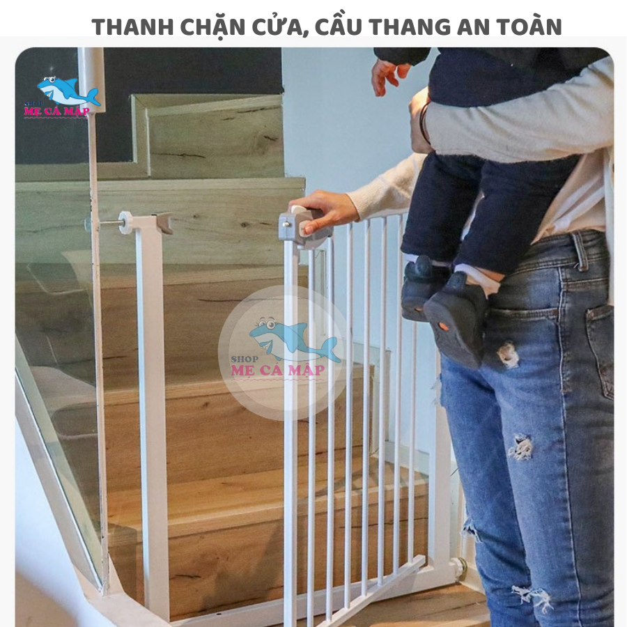 Chặn Cửa Chặn Cầu thang an toàn, chắn cửa dày nặng, thanh chặn cửa cao 79cm bảo vệ bé an toàn