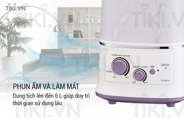 Máy Tạo Độ Ẩm Cuckoo CH-6851V - Hàng Chính Hãng