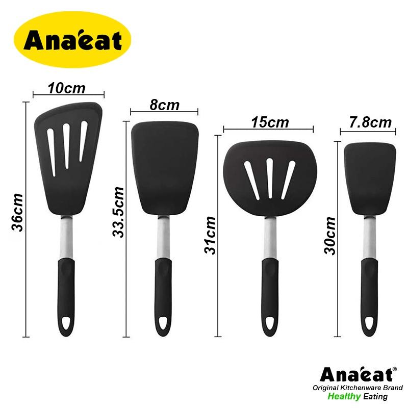 Bộ dụng cụ xẻng nấu ăn ANAEAT bằng silicon chống dính