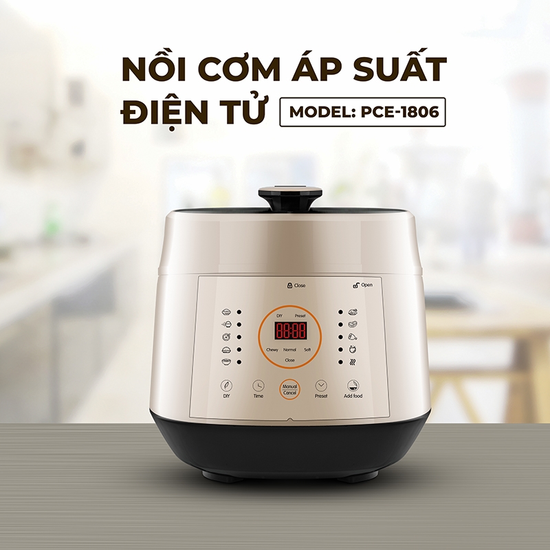 Nồi Cơm Áp Suất Đa Năng Cao Cấp 5L Elmich PCE-1806 ( Tặng Thêm Lòng Nồi Chống Dính )Hàng Chính Hãng