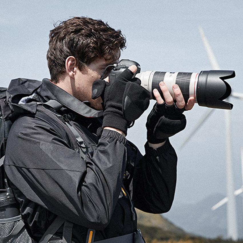 Thời Trang Mùa Đông Nam Găng Tay Cho Lạnh Tiện Lợi Ngoài Trời Flip Chụp Ảnh Chống Gió Fingerless Gloves Chất Lượng Cao Nam Găng Tay