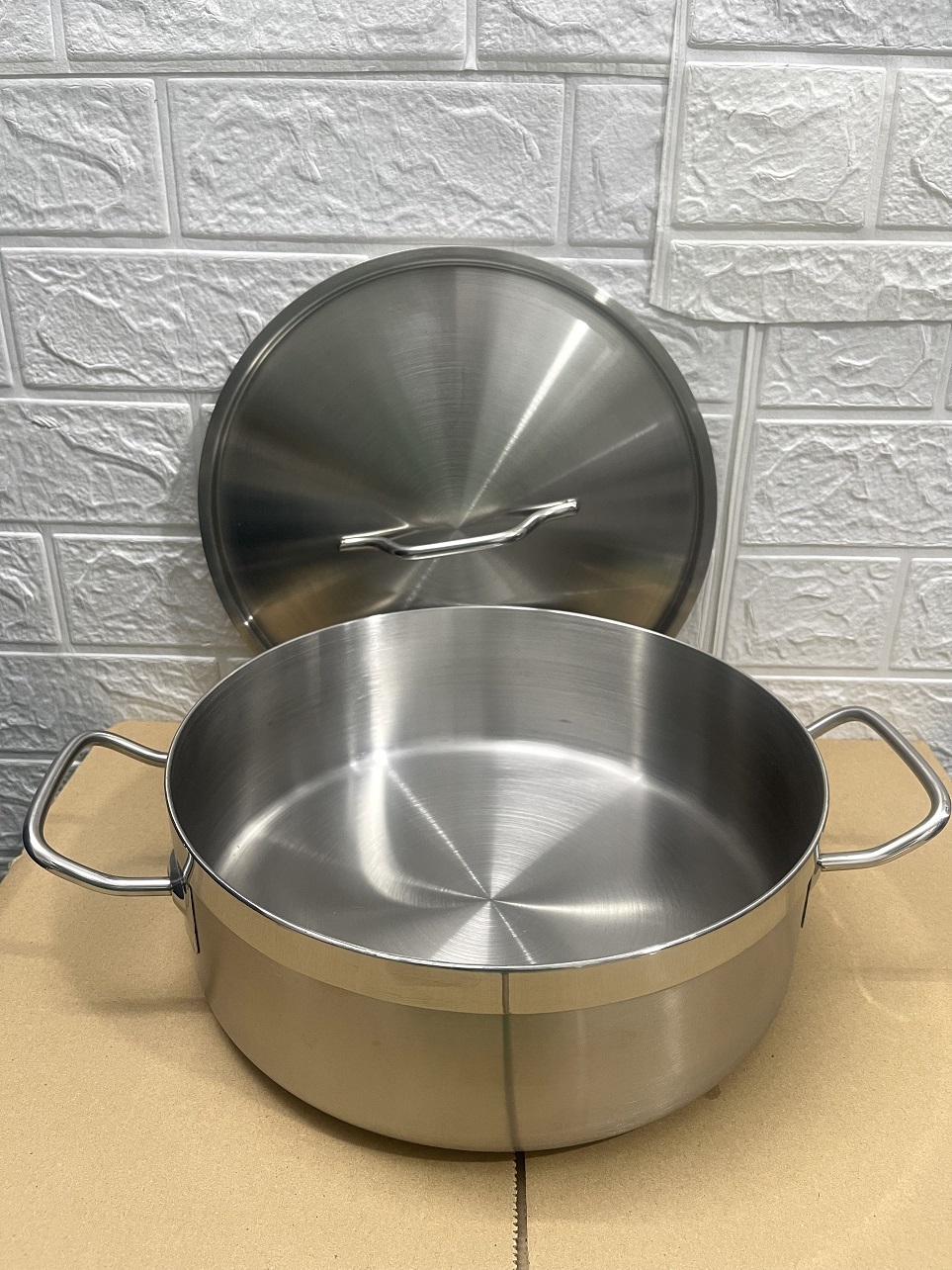 Nồi Inox 2 Quai Cao Cấp 3 Đáy _ Dung Tích: 6Lít _