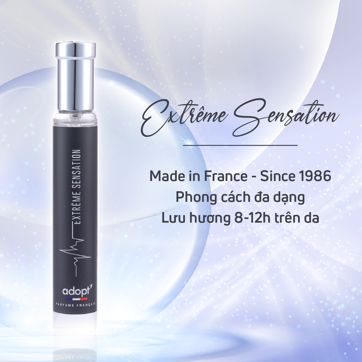 Nước hoa nam,nước hoa quang linh chính hãng adopt Extreme Sensation hương thơm cuốn hút mạnh mẽ trẻ trung dung tích 30ml