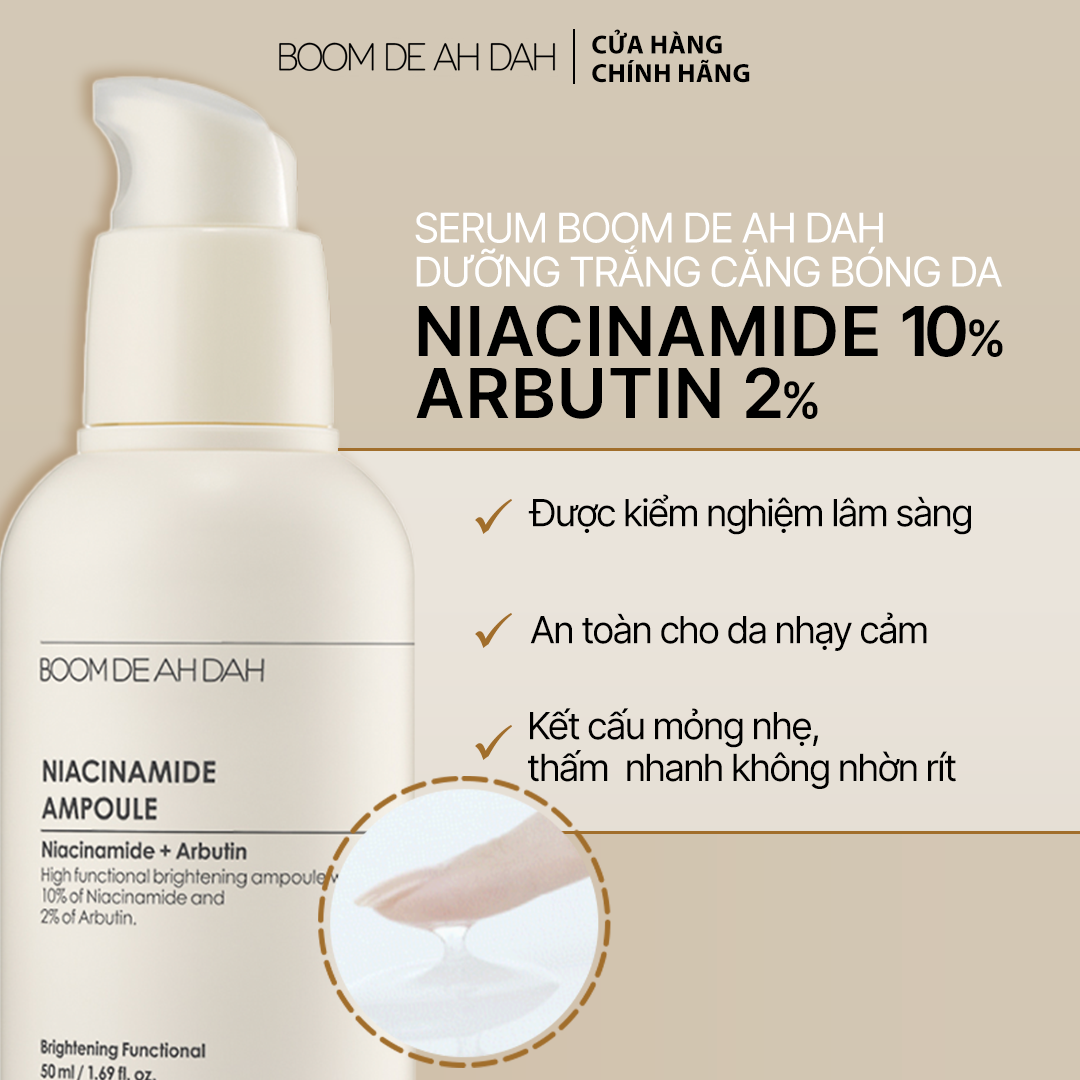 Bộ Sản Phẩm Serum Dưỡng Trắng Căng Bóng Da Boom De Ah Dah Ampoule 50ml