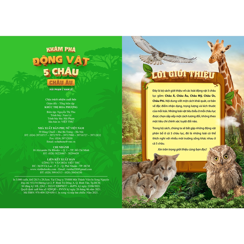 Khám Phá Động Vật 5 Châu Châu Âu -