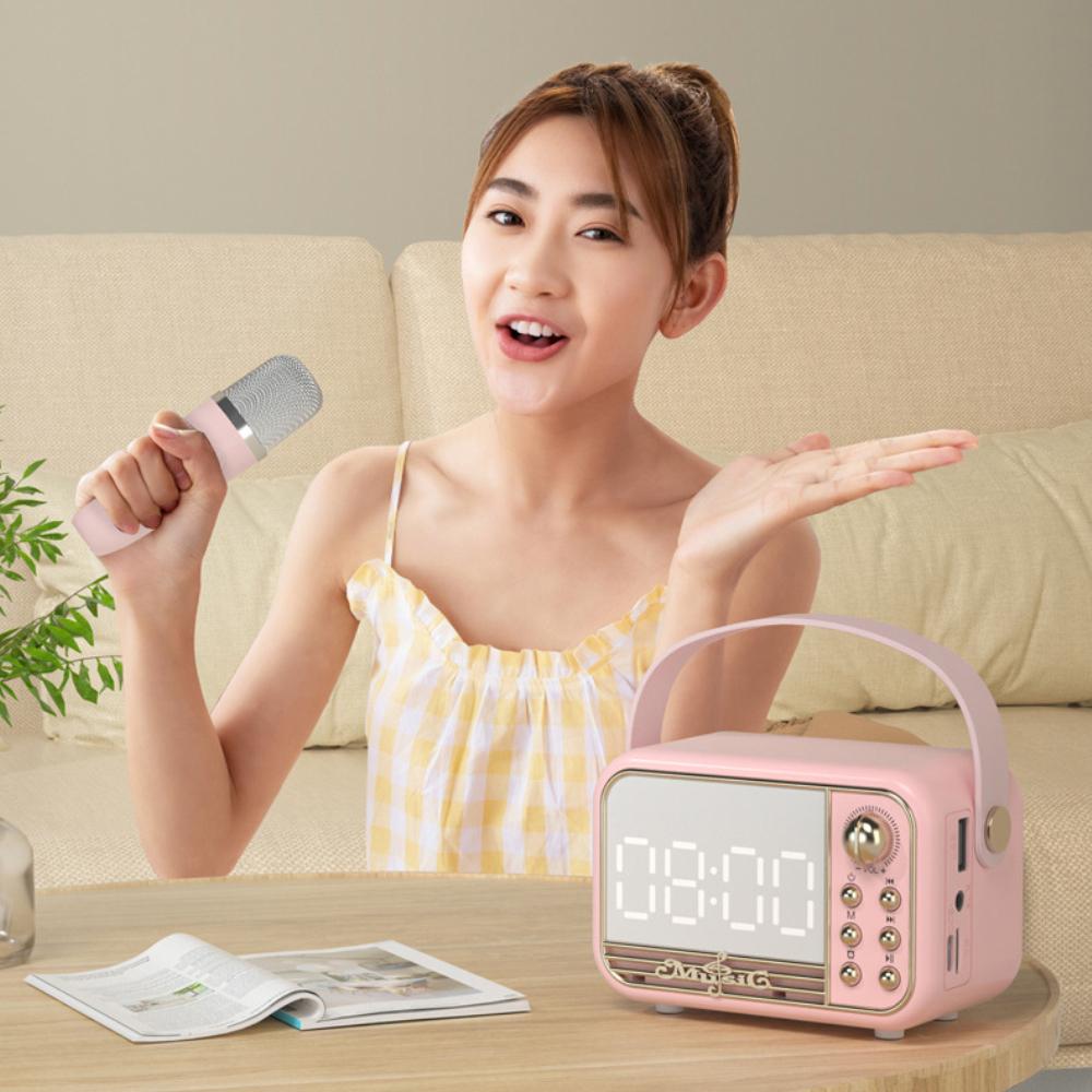 Đồng hồ báo thức di động, loa bluetooth, đồng hồ kỹ thuật số thông minh LED, bộ sạc nhanh USB, đồng hồ máy tính để bàn nhỏ, loa phát thanh FM