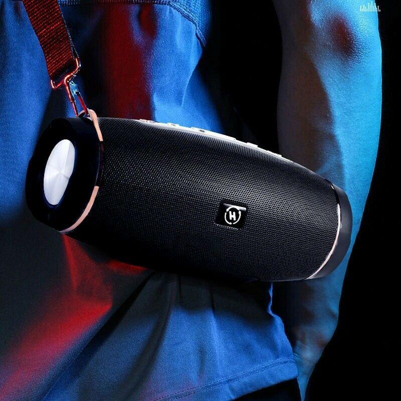 Loa siêu trầm mạnh mẽ radio di động fm không dây caixa de som bluetooth âm nhạc âm thanh âm thanh bluetooth cho màu bass công suất cao lớn: màu đen