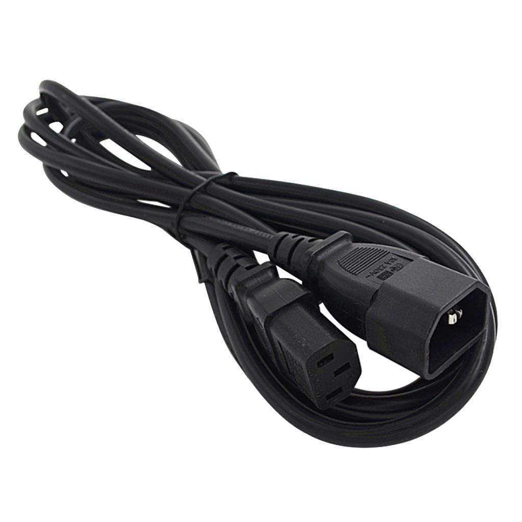 Power Extension Cable IEC 320 C13 Female to C14 Male 2M For PC Computer UPS