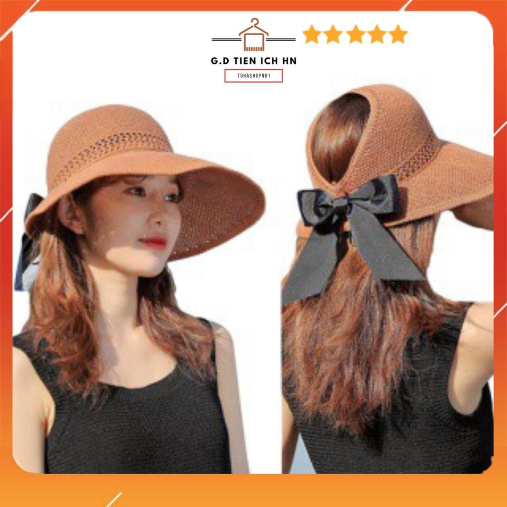 Mũ Nửa đầu , Vành rộng chống nắng gắn nơ thời trang.