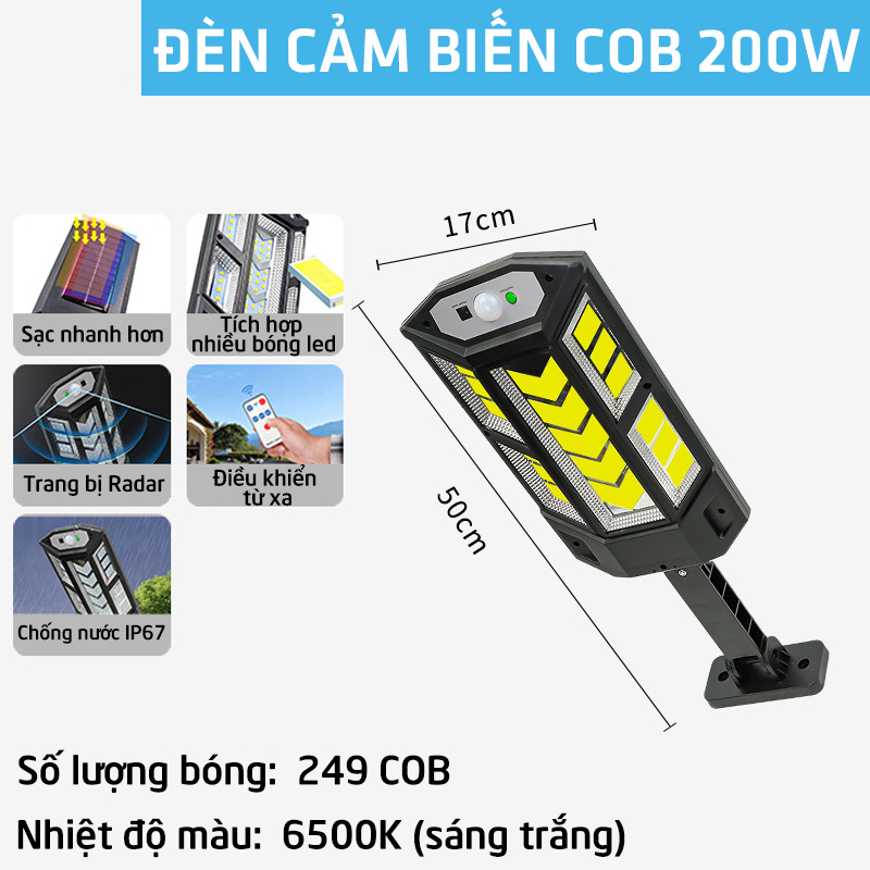 Đèn cảm biến COB 60w,100w,200w-Chống nước, an toàn, dễ sử dụng- D1375