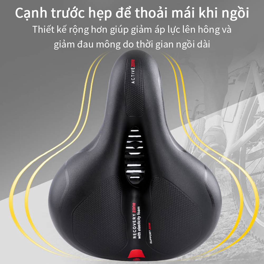 OneTwoFit Đệm Yên Xe Đạp Thể Thao Đàn Hồi Mềm Dày Thoáng Khí Cao Cấp  ET003201