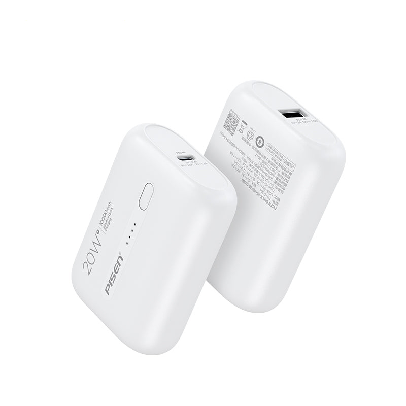 Sạc dự phòng Pisen Quick Mini QP20 10000mAh , công suất 20w, nhỏ gọn, Hàng chính hãng bảo hành 24 tháng