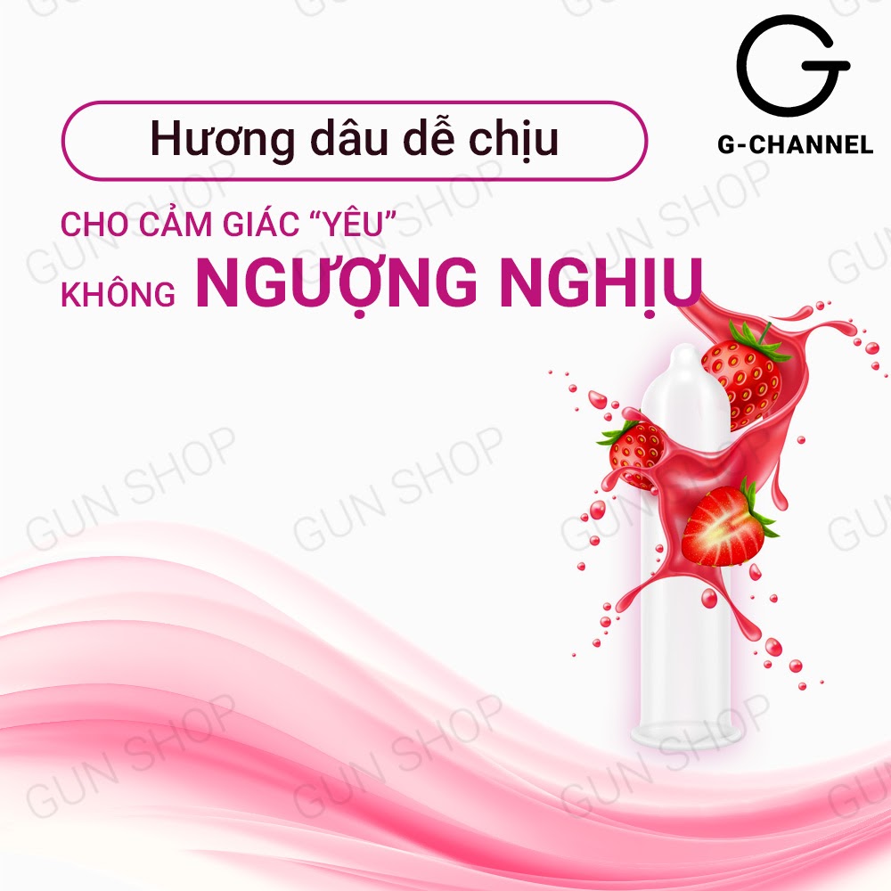 Bao cao su Relax - Hương dâu kèm 1 chiếc BCS Gun Super Thin