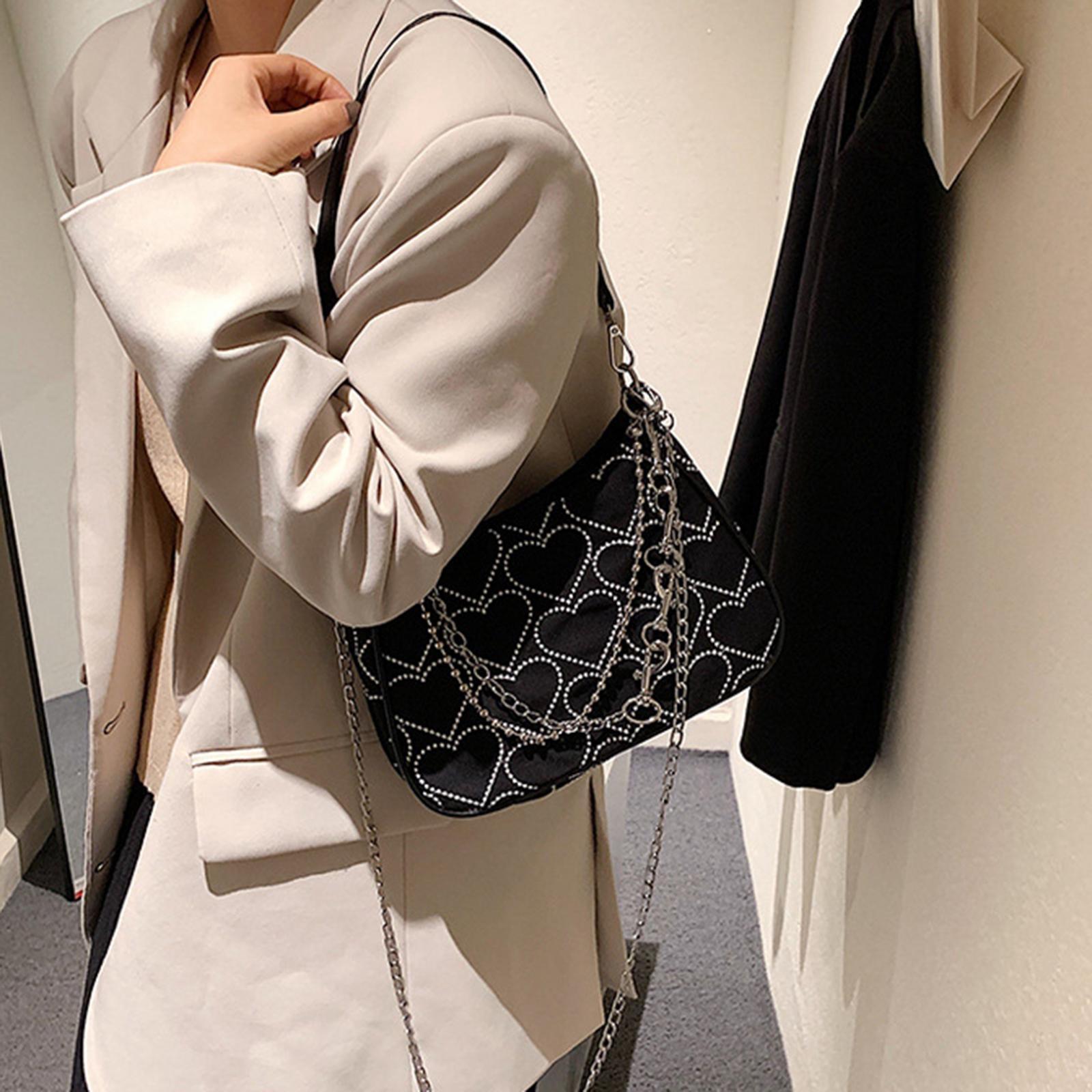 Casual Dumpling Bun Heart Pattern Underarm Bags Purse Shoulder Bag