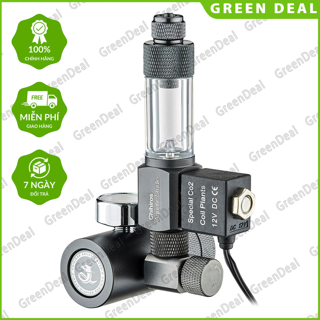 CHIHIROS - CO2 Regulator Mate | Van điện chỉnh khí tự động cho hồ cá biển thủy sinh