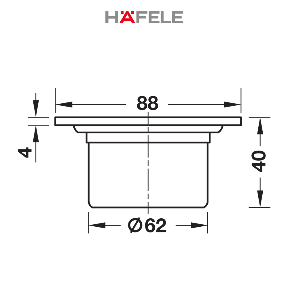 Thoát sàn Hafele 88 - 495.60.803 (Hàng chính hãng)