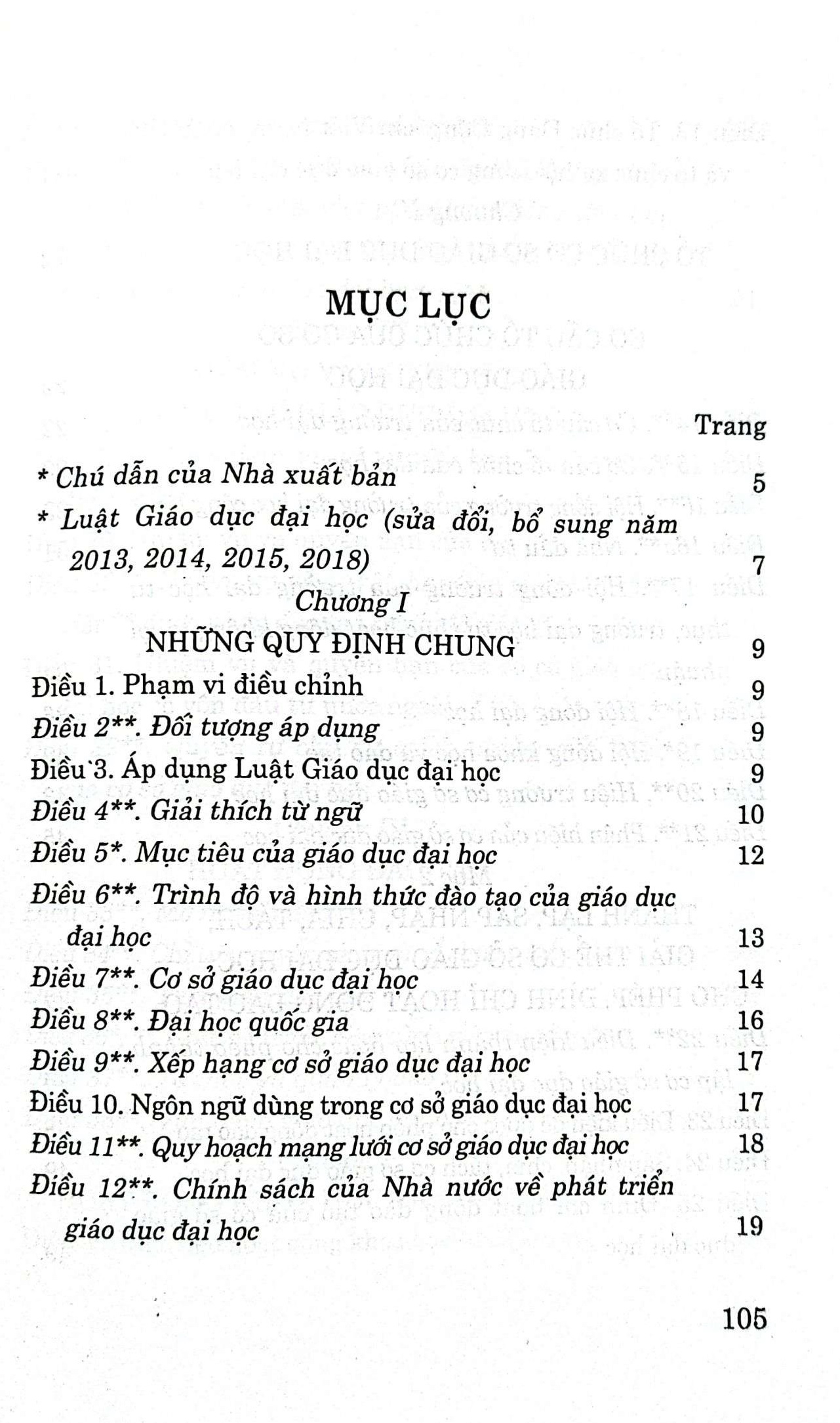 Luật Giáo dục đại học (Sửa đổi, bộ sung 2013, 2014, 2015, 2018)