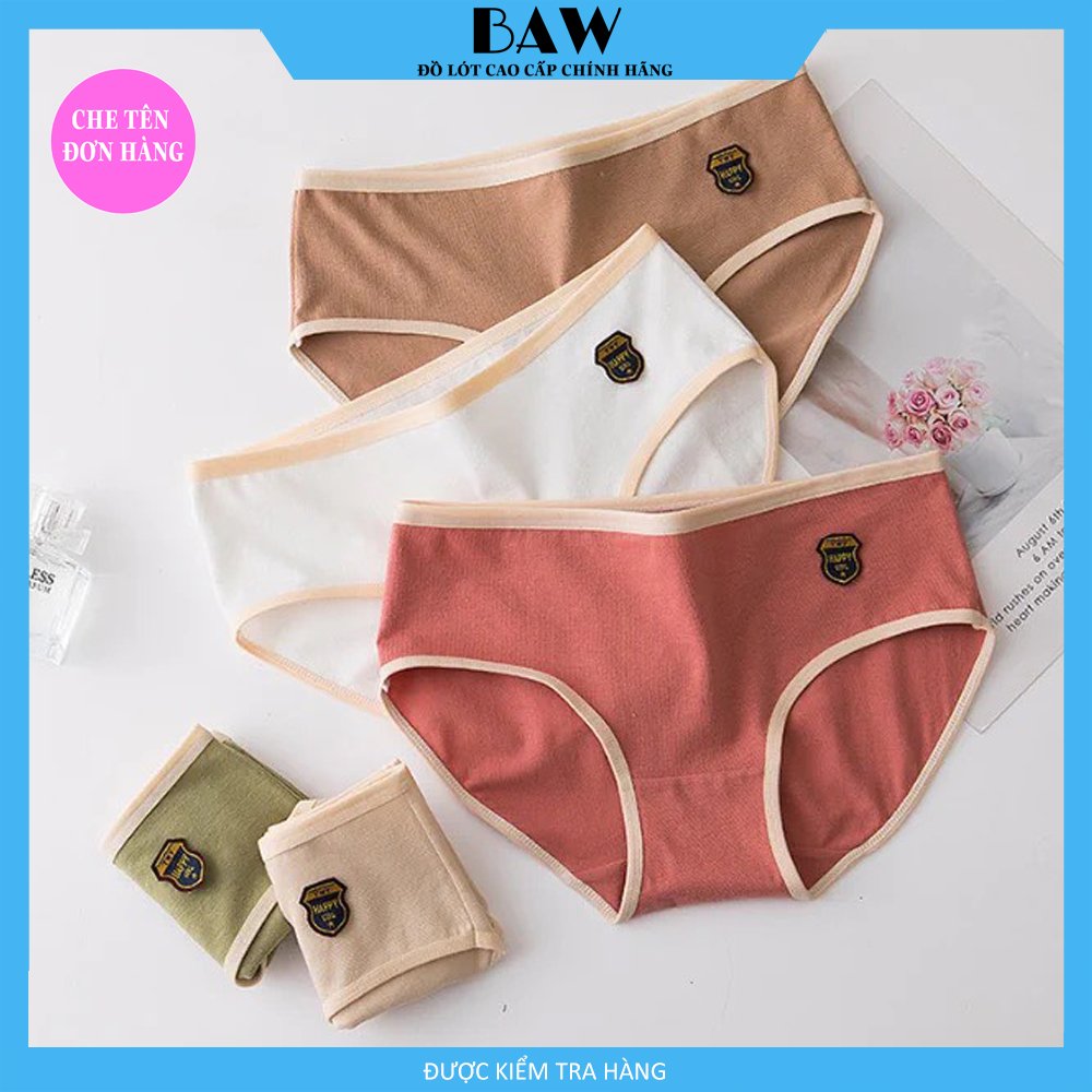 Bộ 5 Quần Lót Cotton dễ thương mềm mại tôn dáng, Hàng xuất nhập thương hiệu Baw mẫu QLN01