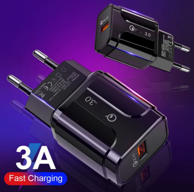 Củ Sạc Nhanh Quick Charge QC 3.0 (1 Đầu USB) Dùng Cho Thiết Bị Iphone/ Samsung/ Android US05- Hàng Chính Hãng