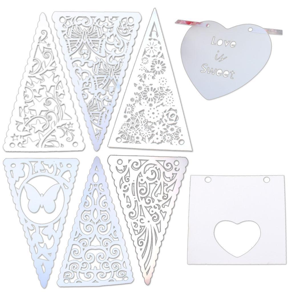 White Heart Bunting Banner Love Is Sweet Garland Wedding Party Decoration