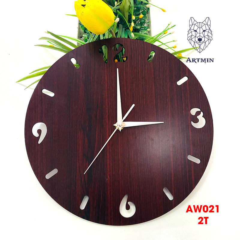 AW021 - Đồng Hồ Gỗ Treo Tường – Décor Trang Trí Vui Nhộn