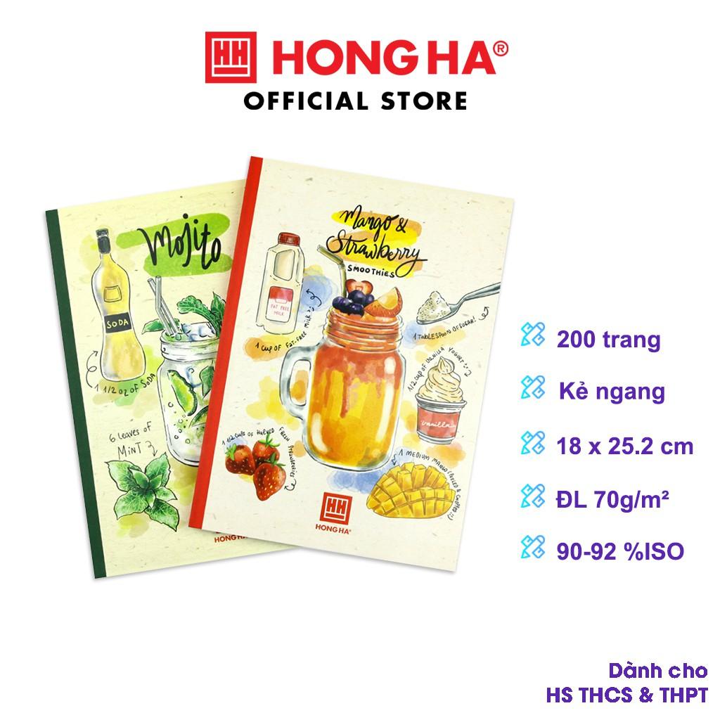 Vở 4 ly ngang Hồng Hà 200 trang Cooktail | | Vở học sinh miền Trung - Nam 0756